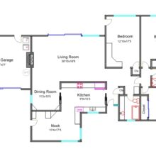 Floor plan blueprints concept
