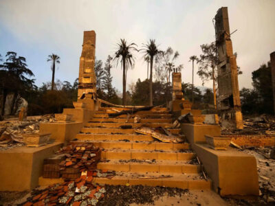McNally House burnt down in the Eaton fires of Altadena.