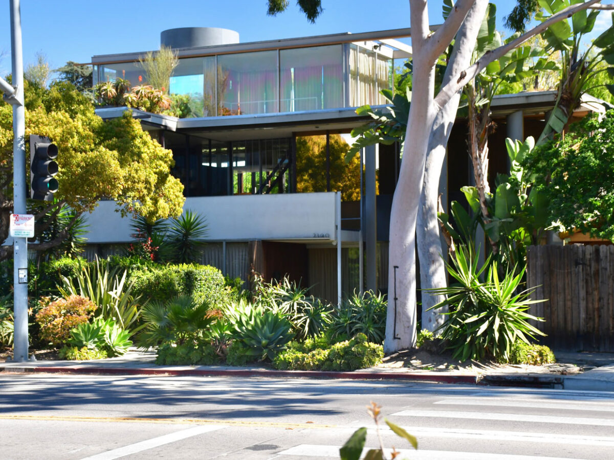 Exterior shot of the Richard Neutra's house before in burnt down in the Pacific Palisades Fire.