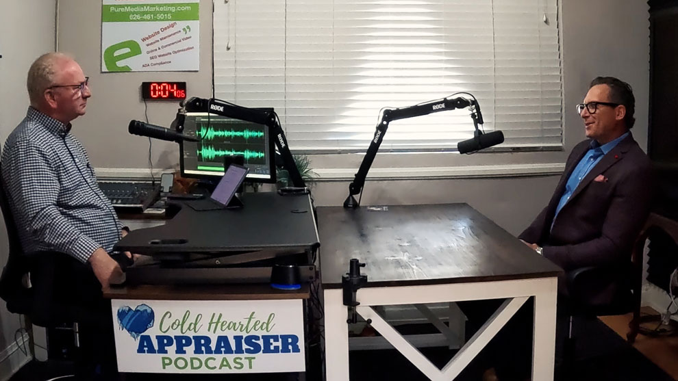 Glen Kangas, host of The Cold Hearted Appraiser interviewing Justin Fautsch, Co-Founder of Vimvi